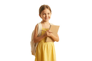 Girl With Book Smiles, a School & Education Photo by CREATIVEDEF