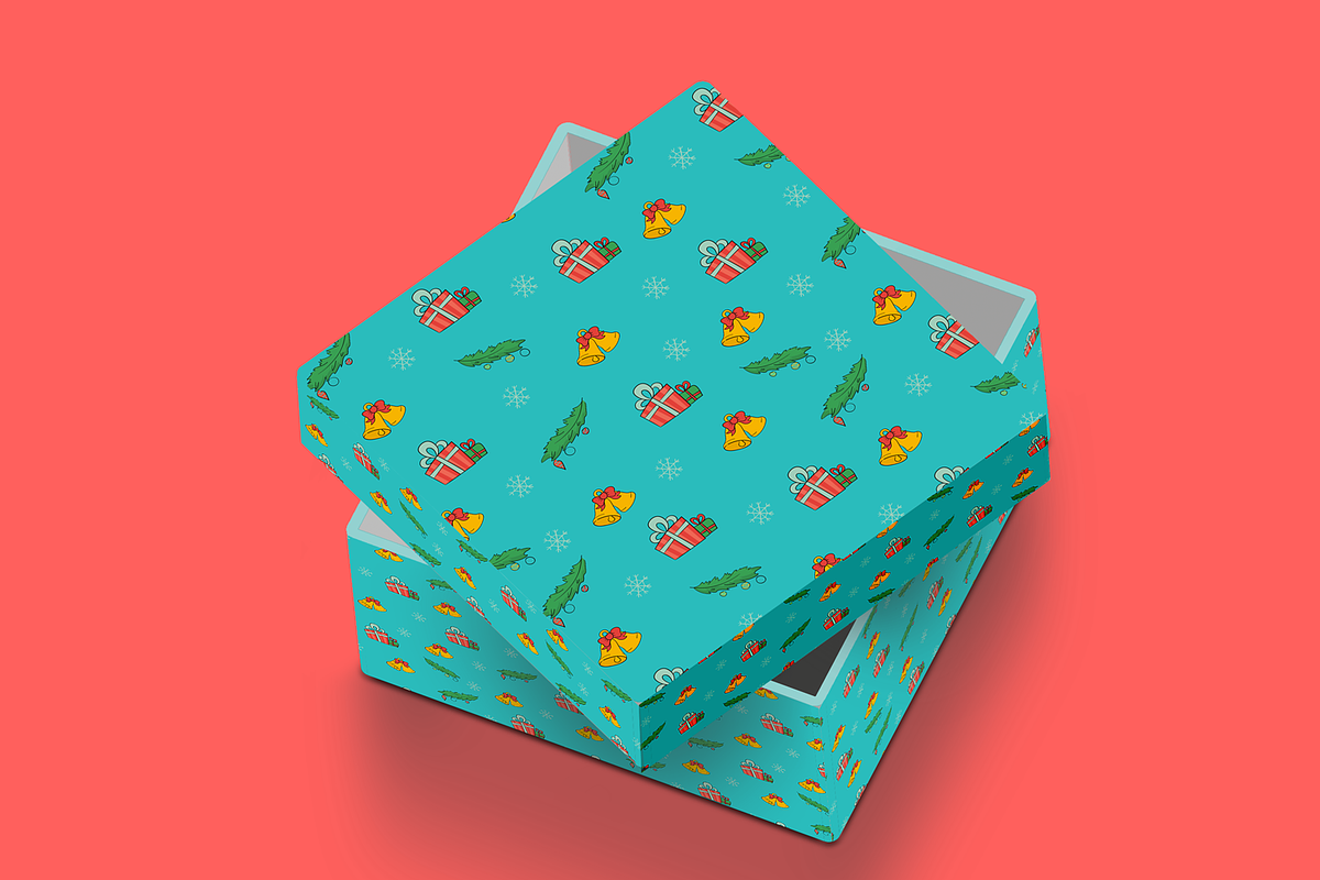 Christmas Doodle Wrapping design, a Pattern Graphic by Margarita I (Photo 2 of 3)