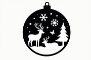 Christmas Laser Cut Ornament Bundle, a Graphic by Designer_Momina (Thumbnail 12 of 14)