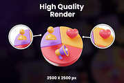 Social Media 3D Icon Design, an Object Graphic by Artnivora.Std (Thumbnail 2 of 4)