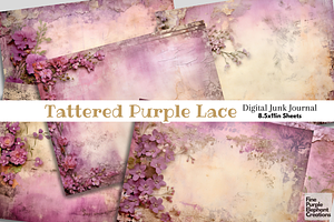 Tattered Purple Lace Junk Journal