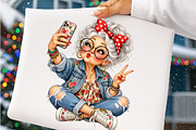 Funny Elderly Lady Clipart PNG, a Work Illustration by SinaCreation (Thumbnail 4 of 6)