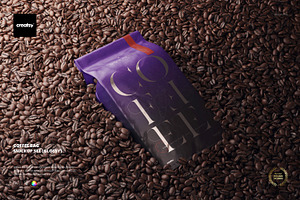 Coffee Bag Mockup Set Glossy