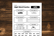 Fry First Hundred Sight Word Work, a Print Template by Graphicsnext (Thumbnail 4 of 6)