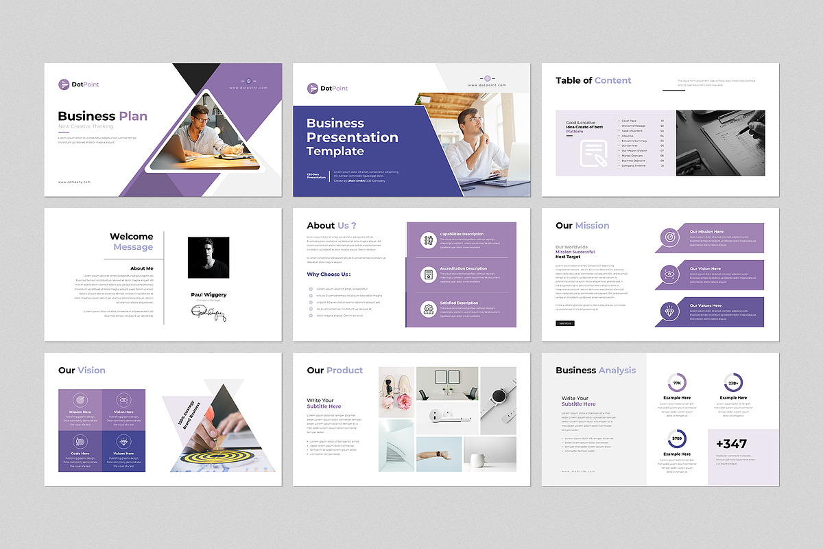 Business Presentation Template, a Presentation Template by GenerousArt (Photo 2 of 8)