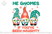 He Gnomes If You've Been Naughty png, a Decorative Illustration by DiamondShop (Thumbnail 1 of 7)