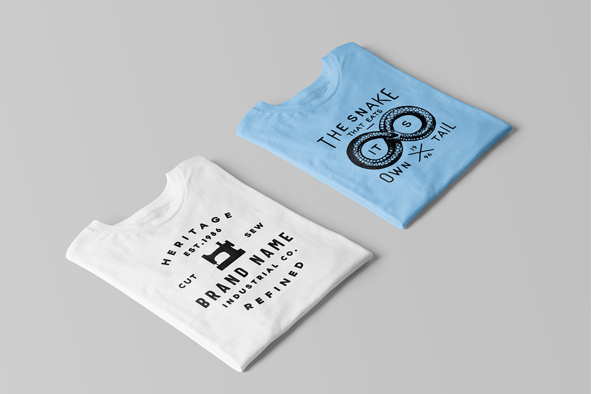 Perspective Folded T-Shirt Mockups, a Shirt Mockup by Xtrahive