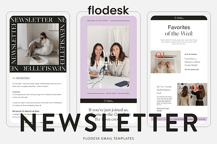 Flodesk Newsletter Email Templates, an Email Template by My Social Boutique