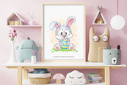 Cartoon Easter Bunny. Tshirt, PNG., an Animal Illustration by KENO Mascots (Thumbnail 4 of 5)