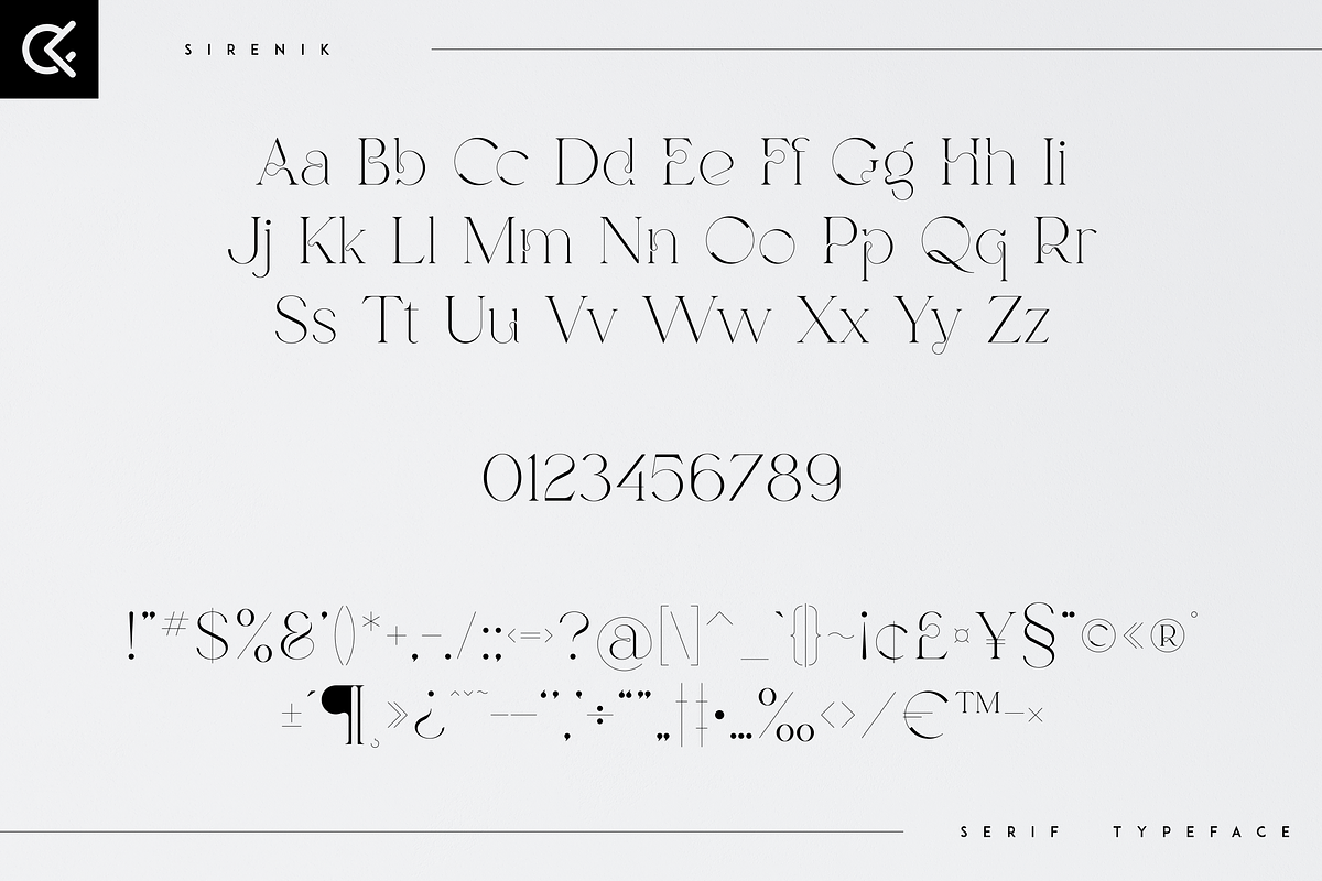 Sirenik - elegant serif typeface, a Serif Font by Only Fonts (Photo 9 of 11)