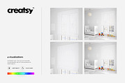Kids Room Roman Blind Mock-up, a Household Mockup by creatsy2 (Thumbnail 4 of 5)