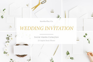 Wedding Invitation Styled Stock, a Print Template by Anotherday Co.