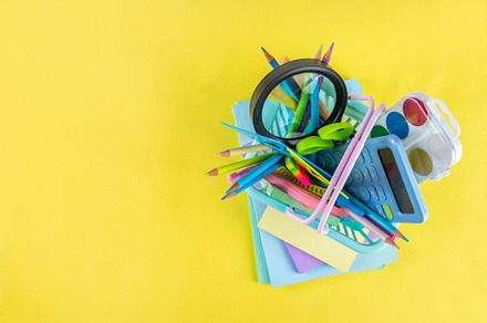 Back to school colorful background