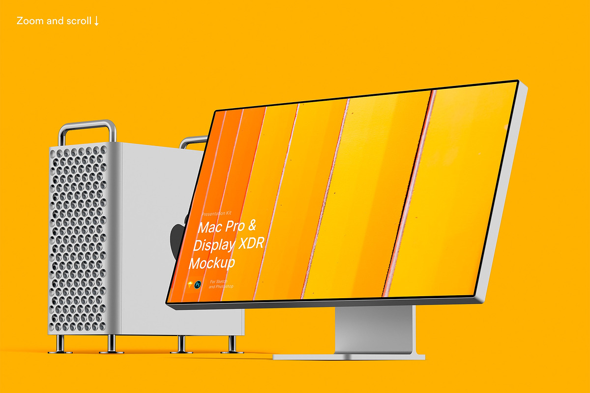 Apple Mac Pro & Display XDR Mockups, a Product Mockup by ls.graphics (Photo 3 of 14)