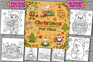 Christmas Fall Vibes Coloring Book, an Illustration by one-touch