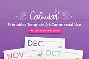 2022-2024 Calendar InDesign Template, a Templates & Theme by Janice Designs (Thumbnail 3 of 8)