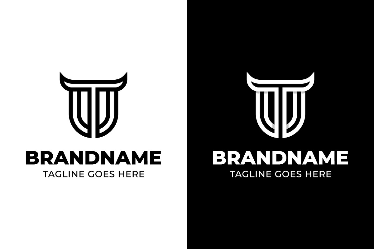Letters TU or UT Bull Logo, a Branding & Logo Template by Pray Art Design Studio (Photo 1 of 2)