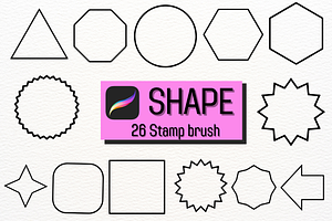 Shape stamp brush
