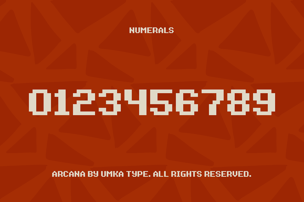 Arcana Game Pixel Font, a Font by alpercakici (Photo 11 of 13)