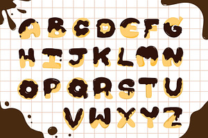 Melting Chocolate Alphabet Cookies, a School & Education Photo by PKshop