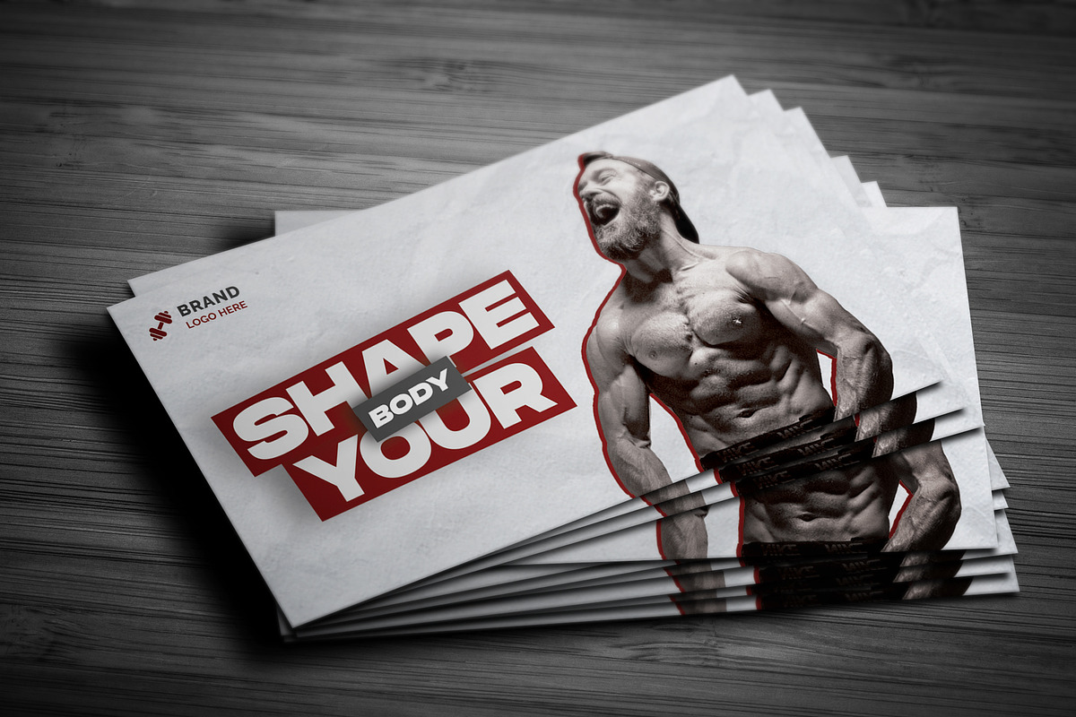 Sports Gym Business Card, a Business Card Template by Saman Osama (Photo 2 of 4)