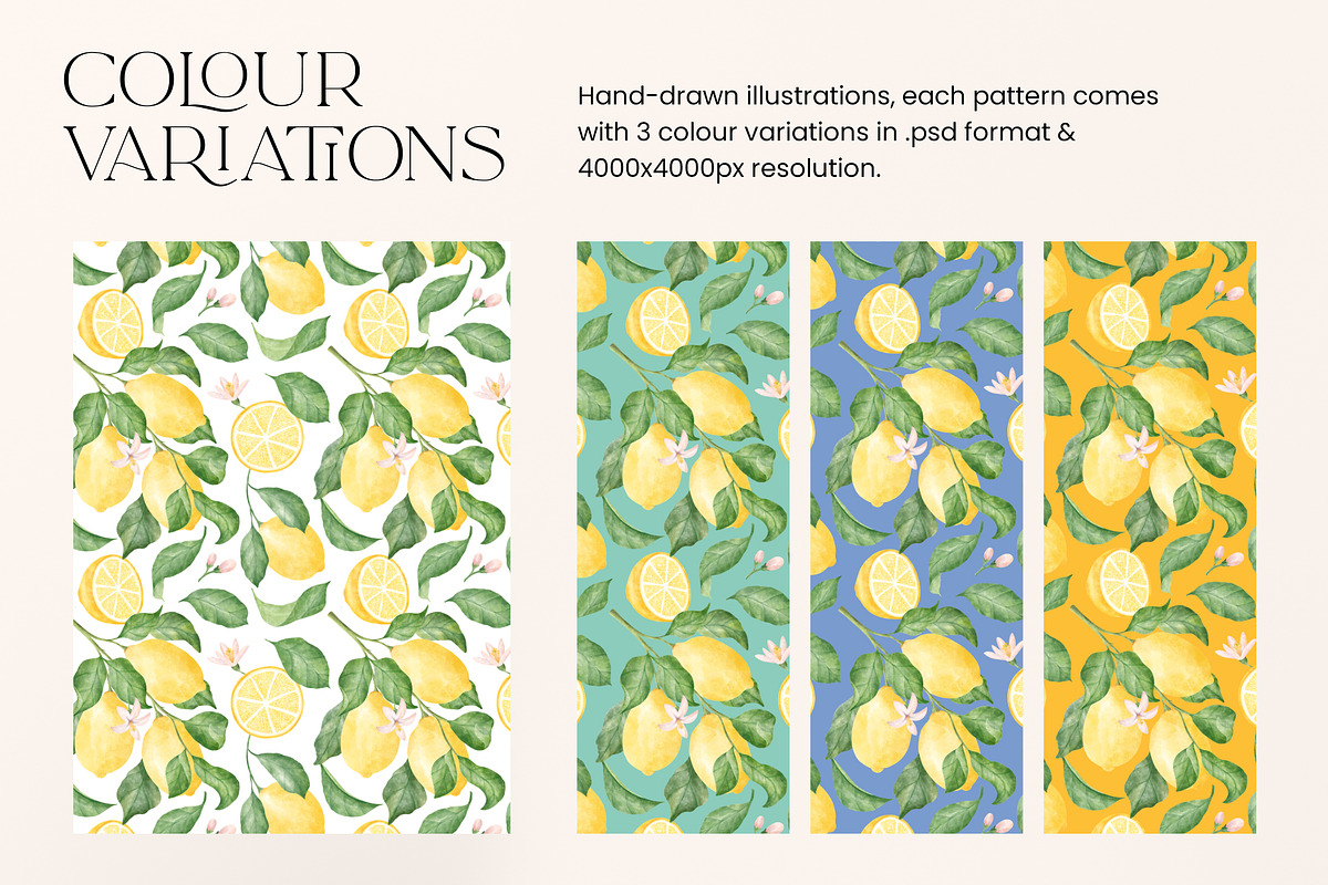 Italian Seamless Patterns Collection, a Pattern Graphic by Corina Moscu (Photo 4 of 9)