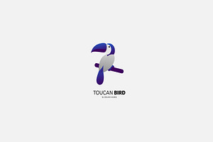 Toucan Bird Design Color Gradient