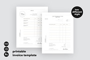 Printable Modern Invoice Template, a Stationery Template by Axpand (Thumbnail 1 of 6)