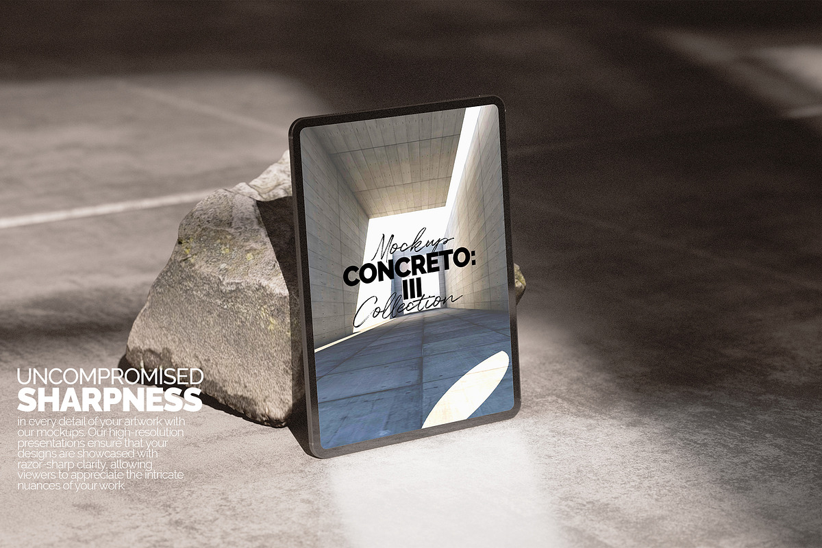 iPad Mockup – Concreto 3 Collection, a Merchandise Mockup by Banana Mockups (Photo 2 of 5)