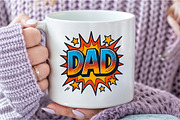 DAD Comic Style Sublimation PNG8, an Illustration by DreamCafeArt (Thumbnail 6 of 7)