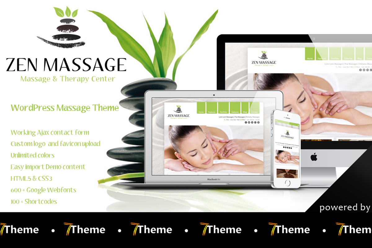 Zen - Massage Salon WP Theme, a WordPress Template by 7Theme