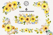 -50%Watercolor Sunflower design, an Illustration by Babysbreath/Dandelionery (Thumbnail 2 of 2)