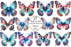 Watercolor Beautiful Butterfly PNG, an Illustration by CraftArtStudio