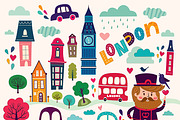 Illustrations with London symbols, a Decorative Illustration by MoleskoStudio (Thumbnail 6 of 9)