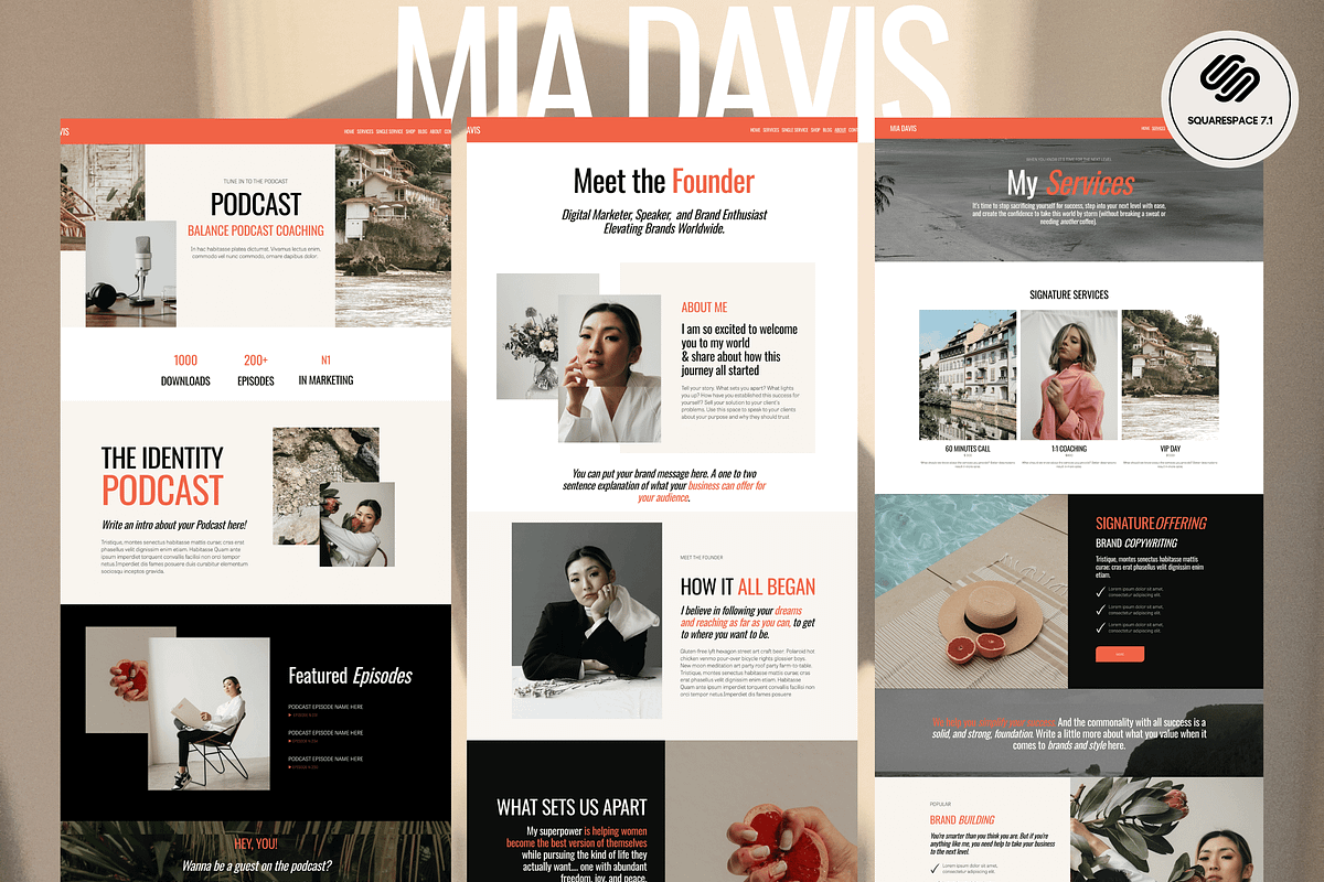 Squarespace Website Template Coach, a Squarespace Template by Presentibox (Photo 10 of 11)
