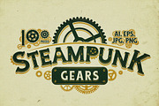 100 vector gears (Ai, Eps, Png, Jpg), an Object Graphic by TheBigLake (Thumbnail 1 of 2)