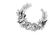 Elegant floral wreath silhouette, an Illustration by Amazin_art (Thumbnail 4 of 41)