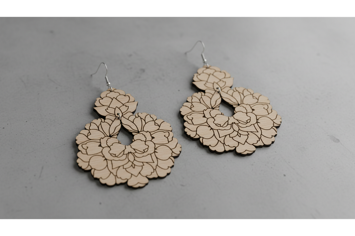 Elegant Ornament Earrings, an Illustration by hafijul (Photo 4 of 11)