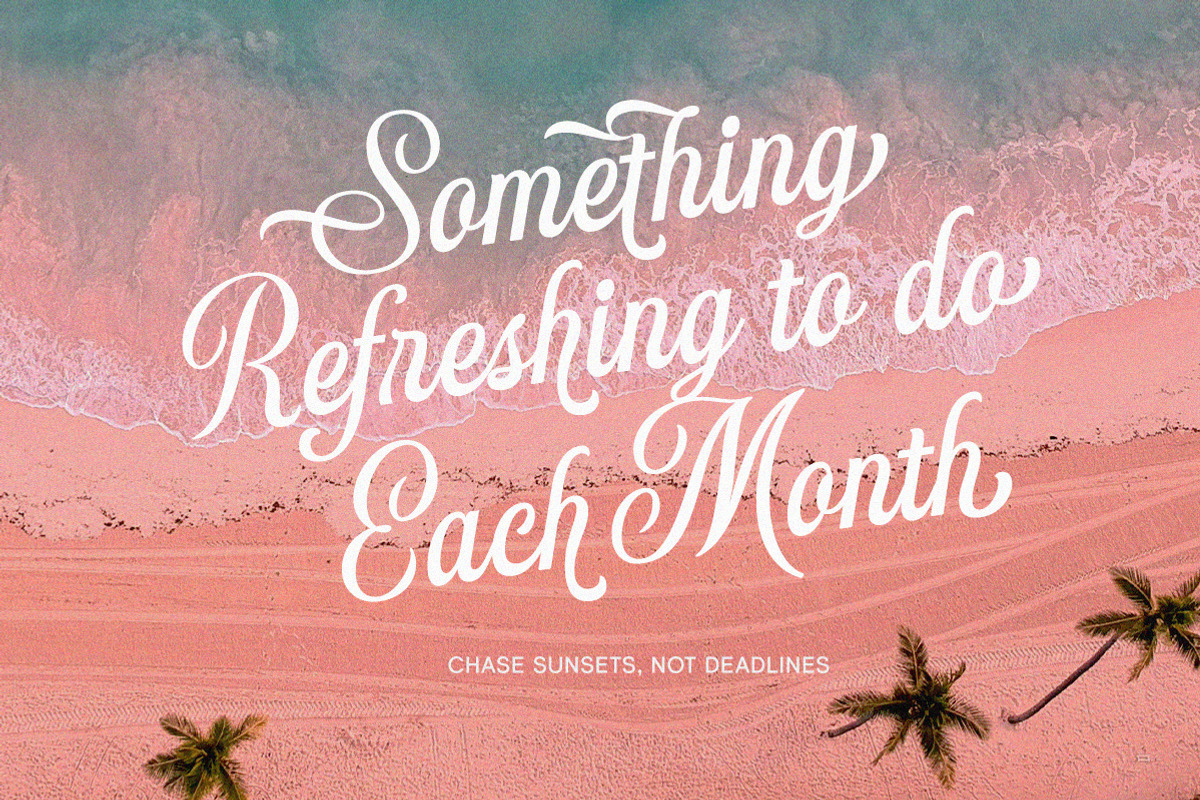 Monthly Activity Script, a Script Font by Letterhend Studio (Photo 11 of 11)