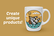 ship sinking in the ocean, an Illustration by gunaonedesign (Thumbnail 2 of 5)