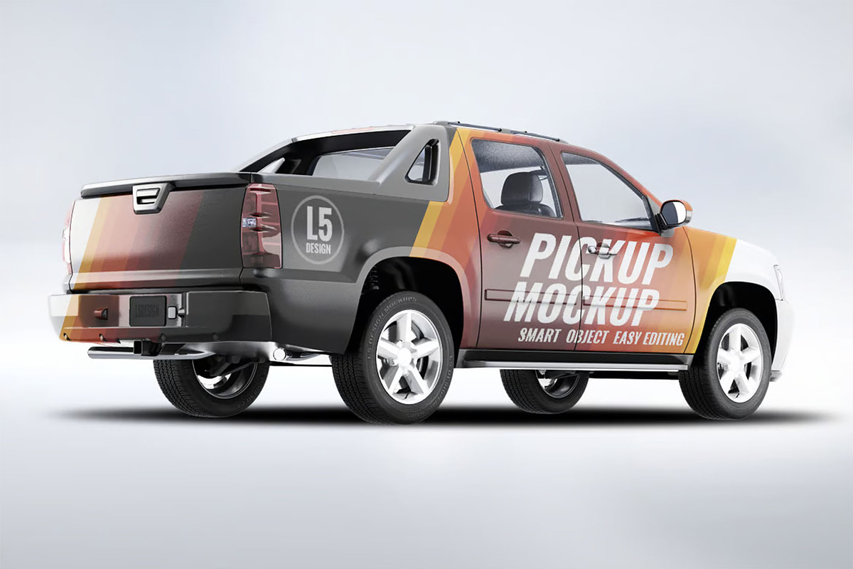 4X4 Pickup Truck Mock-Up, a Product Mockup by DesignRushMarket (Photo 7 of 8)