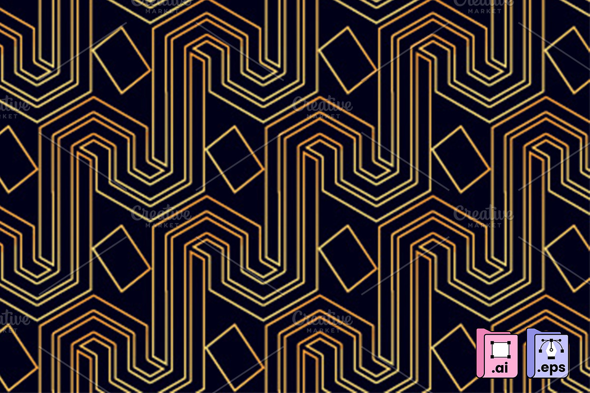 Art Deco Pattern Design, a Decorative Illustration by MISS CHATZ (Photo 2 of 3)