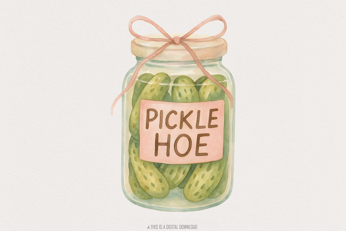 Pickle Hoe PNG, Cute Sticker, an Illustration by SharpMarketplace (Photo 1 of 9)