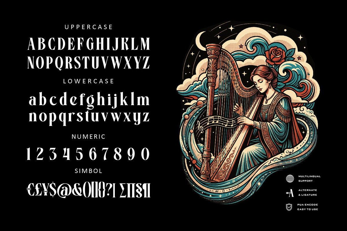 Dream Musical Typeface, a Serif Font by alit design (Photo 2 of 20)