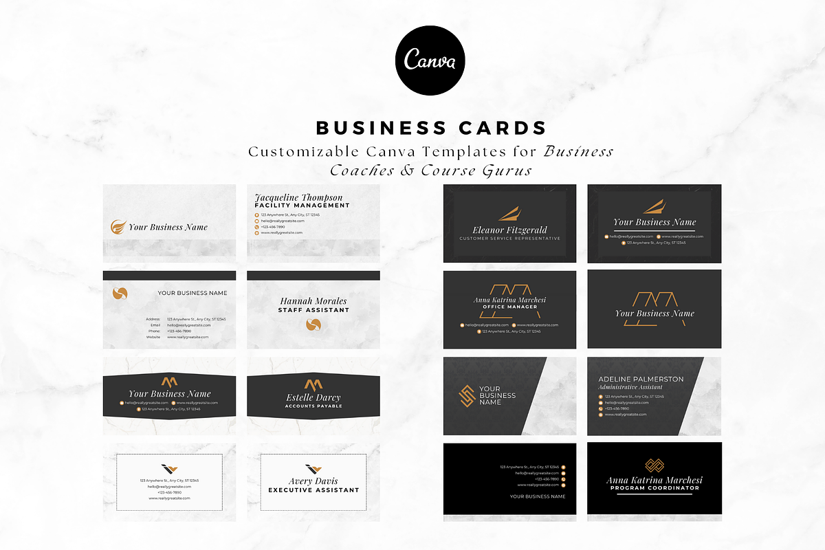 Minimalist Business Card Canva, a Business Card Template by The Blog Creative (Photo 3 of 6)