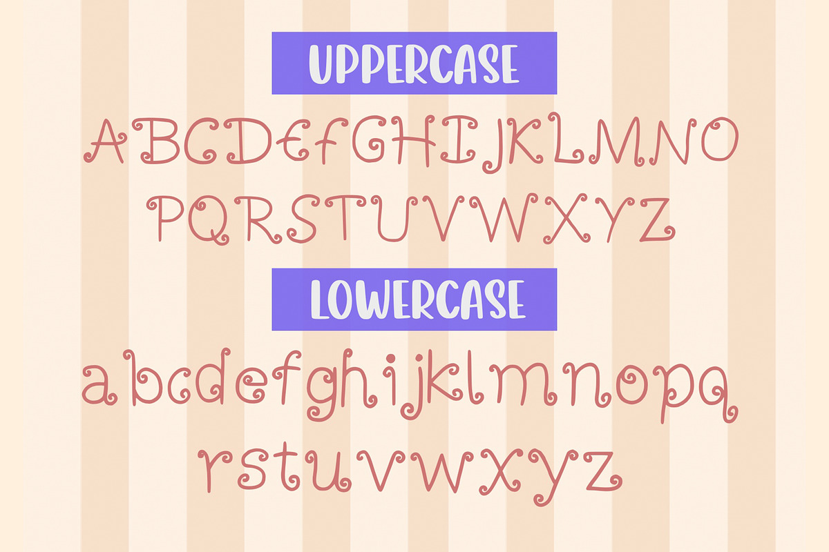 Curly tale|Playful Handwritten Font, a Script Font by Waterystrokes (Photo 2 of 4)
