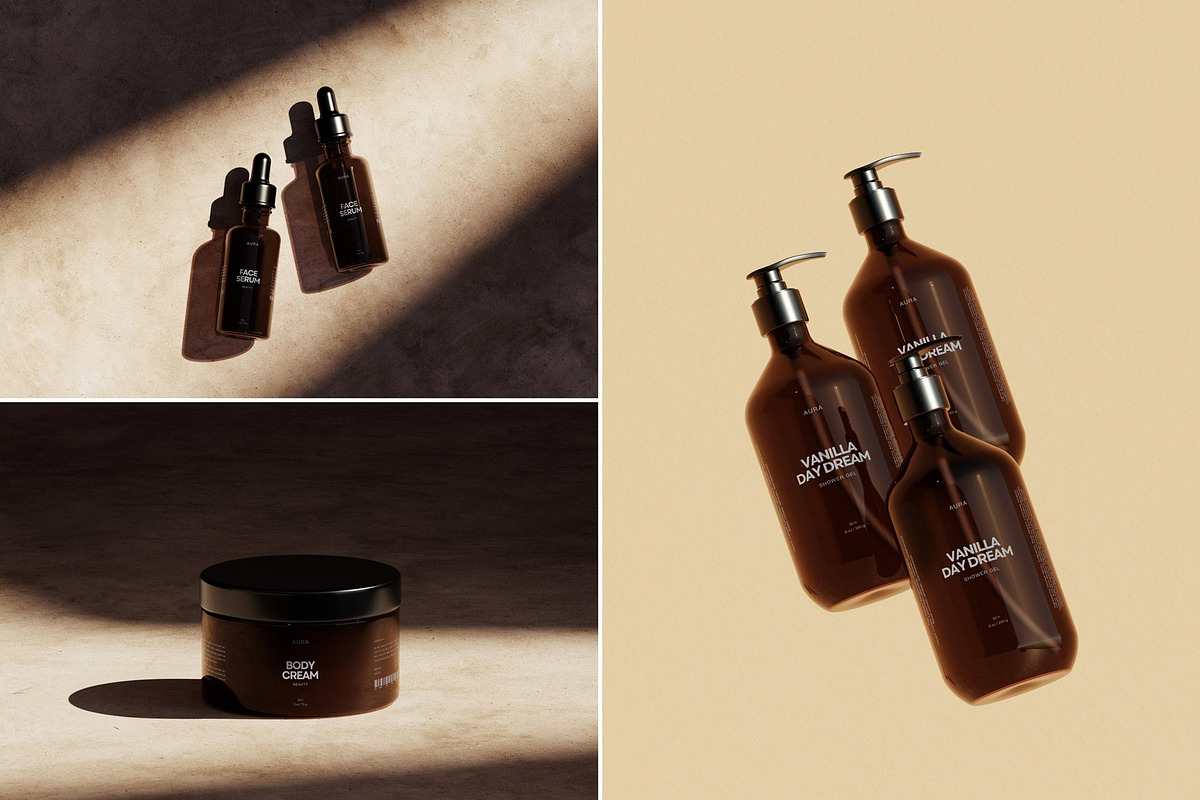 Aura Cosmetic Mockup Collection, a Packaging Mockup by Mockup Line (Photo 3 of 8)