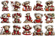 Whimsical Summer Teddy Bear Clipart, an Illustration by OK Design (Thumbnail 3 of 6)
