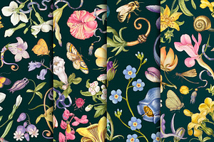 Vintage Floral Pattern Backgrounds