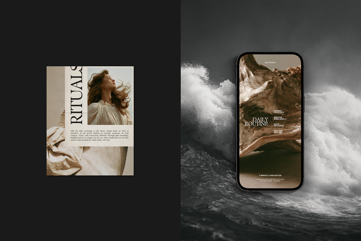 Editorial Wellness Instagram Kit, a Social Media Template by Wildnun Studio (Photo 3 of 10)